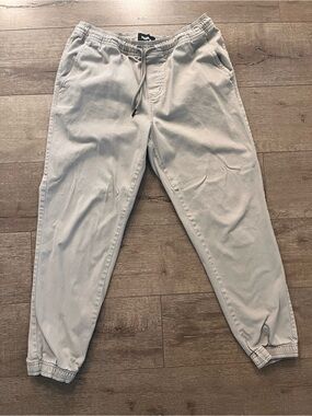 RSQ Men's Khaki Drawstring Joggers